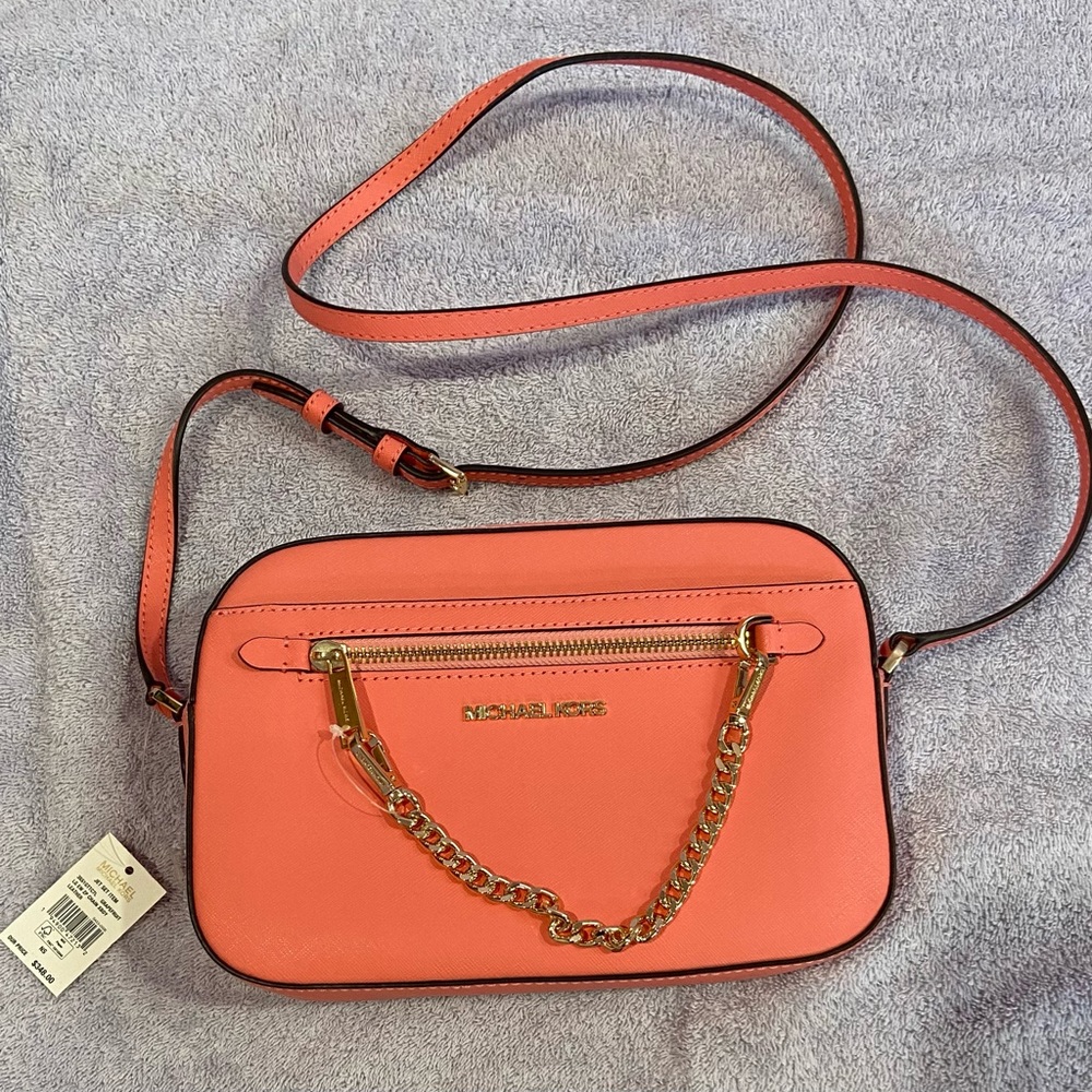 Michael Kors jet set chain crossbody bag - Grapefruit NWT